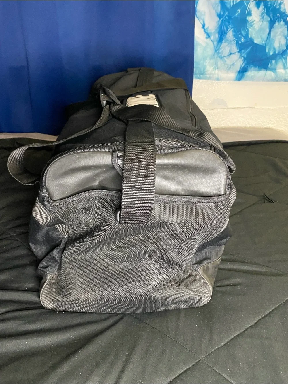 Nike Black Duffel Bag with Bold White Logo Medium (60L)